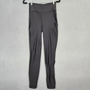Lululemon Pants Womens 6 Black Flurry Up High-Rise Tight Leggings Back Zip Yoga